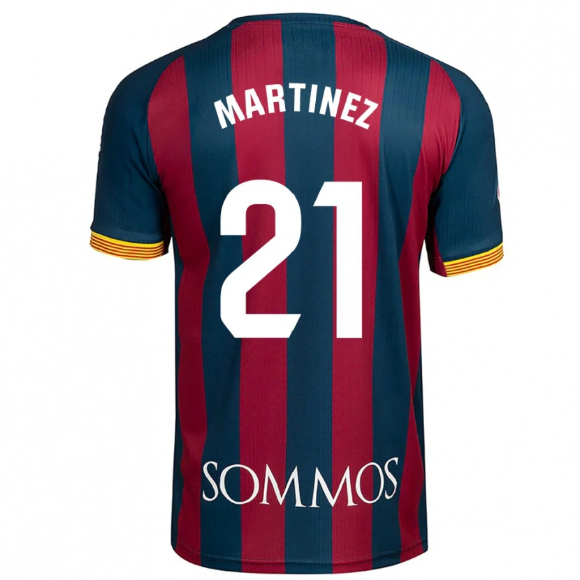 Danxen Hombre Camiseta Alejandra Martínez #21 Azul Marino Rojo 1ª Equipación 2025/26 La Camisa México