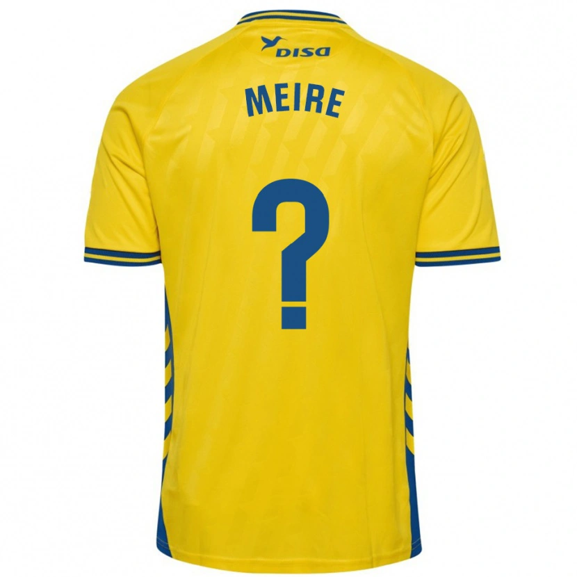 Danxen Hombre Camiseta Kylian Meire #0 Amarillo Azul 1ª Equipación 2025/26 La Camisa México