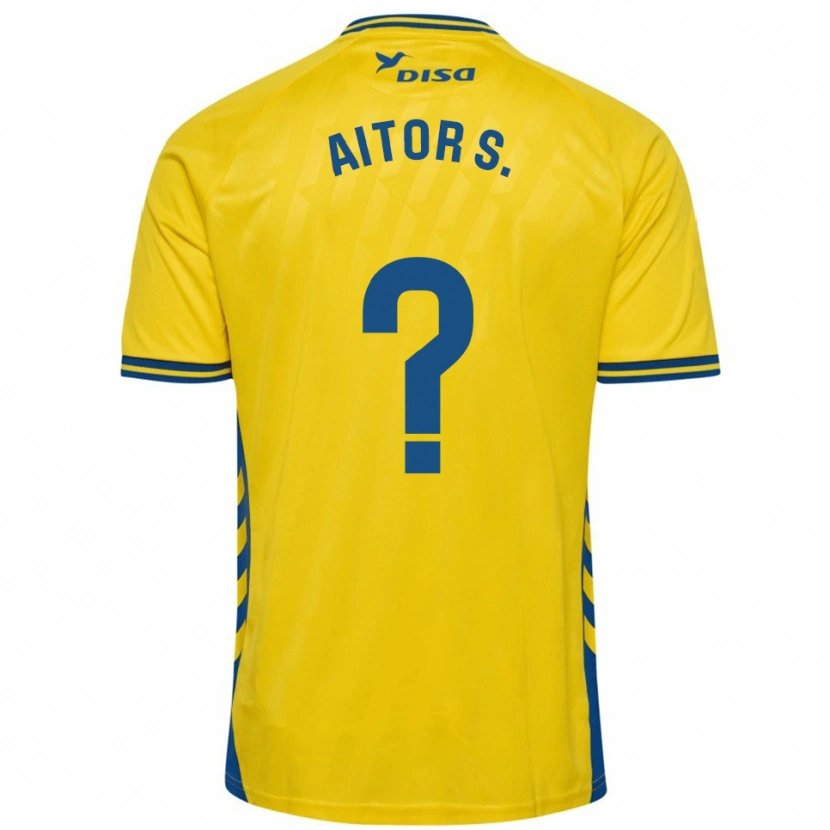 Danxen Hombre Camiseta Aitor Sánchez #0 Amarillo Azul 1ª Equipación 2025/26 La Camisa México