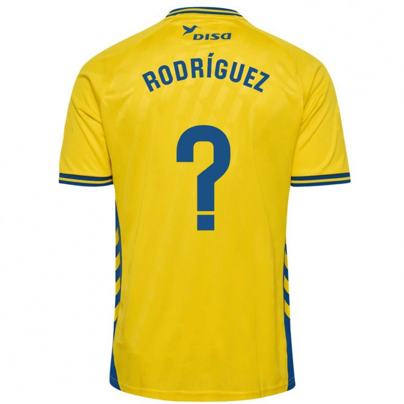 Danxen Hombre Camiseta David Rodríguez #0 Amarillo Azul 1ª Equipación 2025/26 La Camisa México