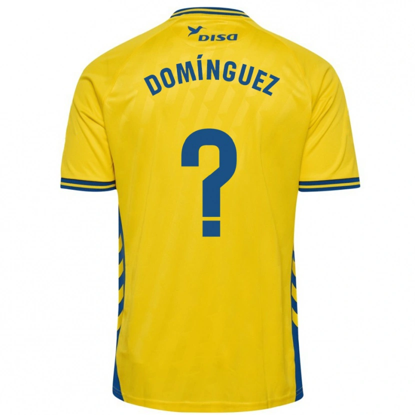 Danxen Hombre Camiseta Carlos Domínguez #0 Amarillo Azul 1ª Equipación 2025/26 La Camisa México