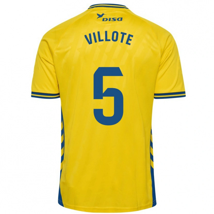 Danxen Hombre Camiseta Víctor Villote #5 Amarillo Azul 1ª Equipación 2025/26 La Camisa México