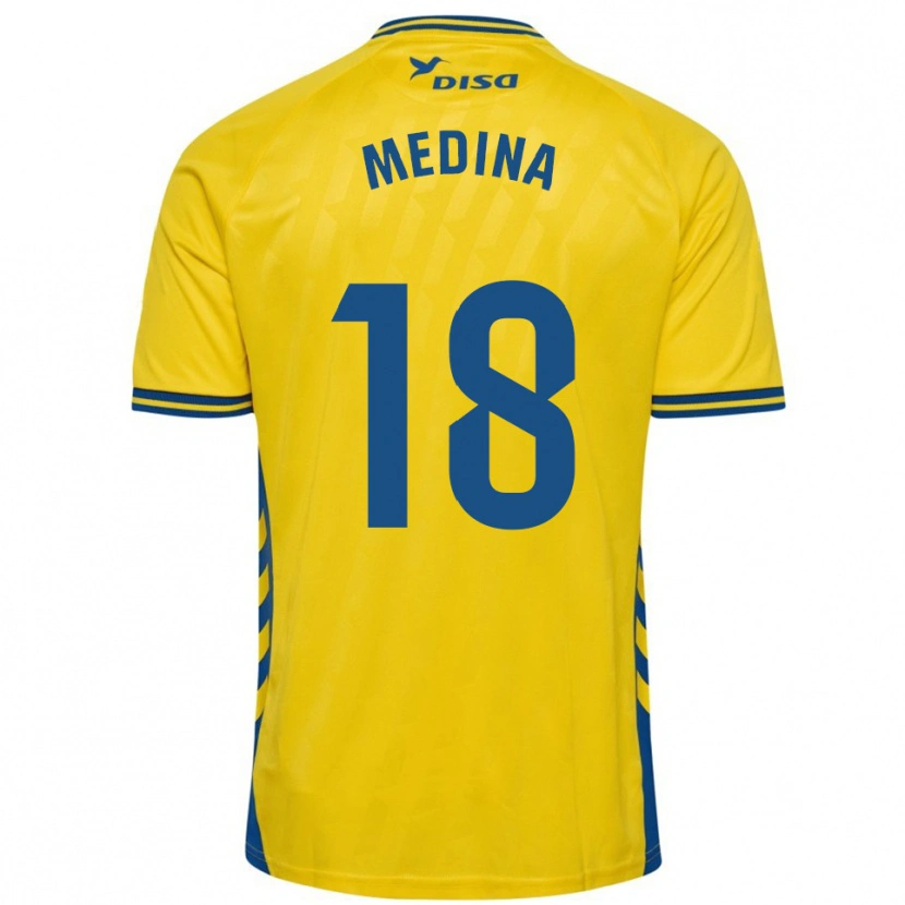 Danxen Hombre Camiseta Iván Medina #18 Amarillo Azul 1ª Equipación 2025/26 La Camisa México