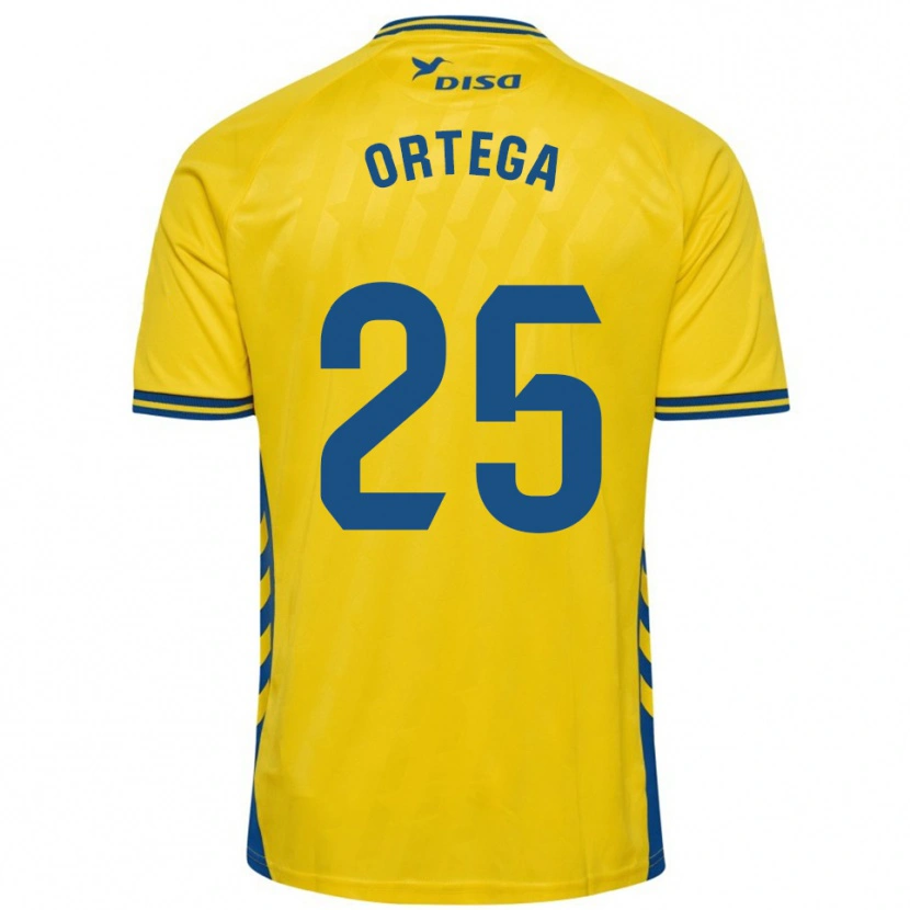 Danxen Hombre Camiseta Edián Ortega #25 Amarillo Azul 1ª Equipación 2025/26 La Camisa México