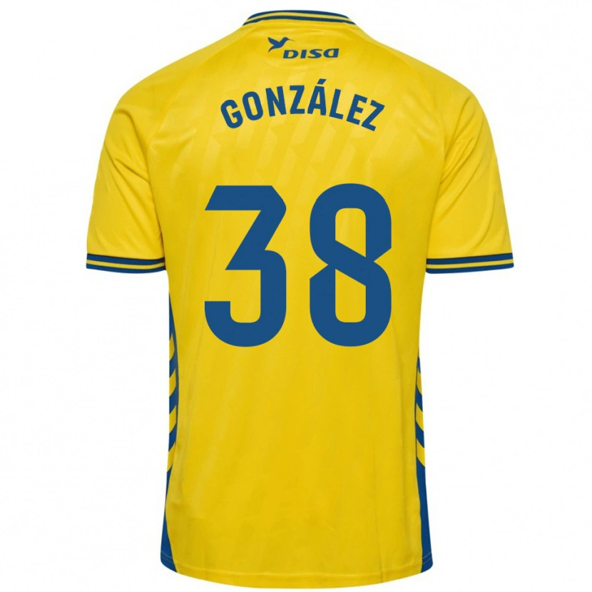 Danxen Hombre Camiseta Josito González #38 Amarillo Azul 1ª Equipación 2025/26 La Camisa México