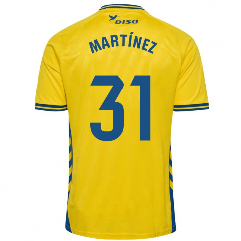 Danxen Hombre Camiseta Ian Martínez #31 Amarillo Azul 1ª Equipación 2025/26 La Camisa México
