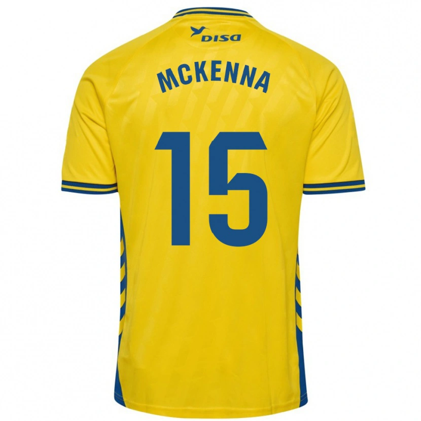 Danxen Hombre Camiseta Scott Mckenna #15 Amarillo Azul 1ª Equipación 2025/26 La Camisa México