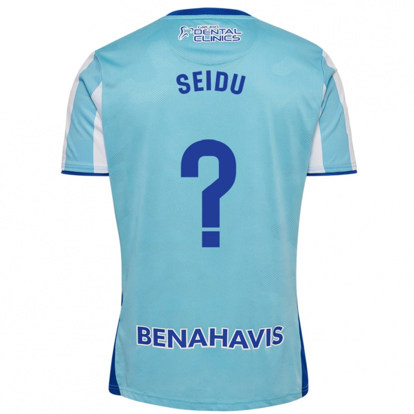 Danxen Hombre Camiseta Abubakar Seidu #0 Celeste Blanco 1ª Equipación 2025/26 La Camisa México