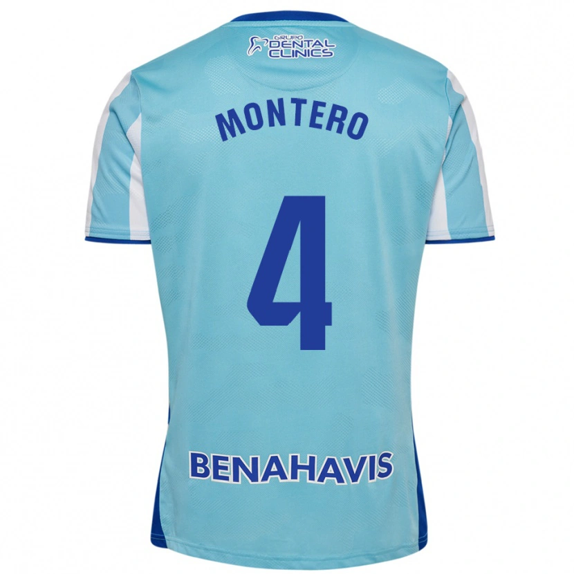 Danxen Hombre Camiseta Javi Montero #4 Celeste Blanco 1ª Equipación 2025/26 La Camisa México