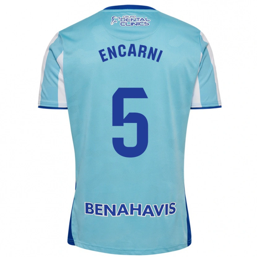 Danxen Hombre Camiseta Encarni Carneros #5 Celeste Blanco 1ª Equipación 2025/26 La Camisa México