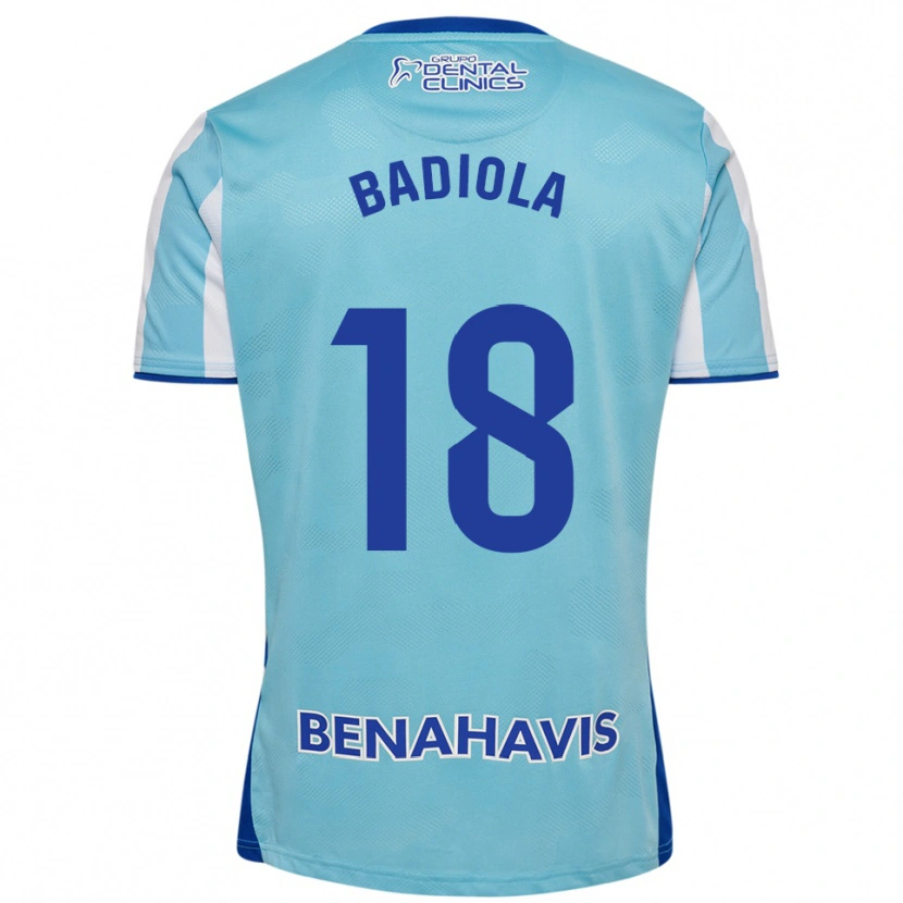 Danxen Hombre Camiseta Ibon Badiola #18 Celeste Blanco 1ª Equipación 2025/26 La Camisa México