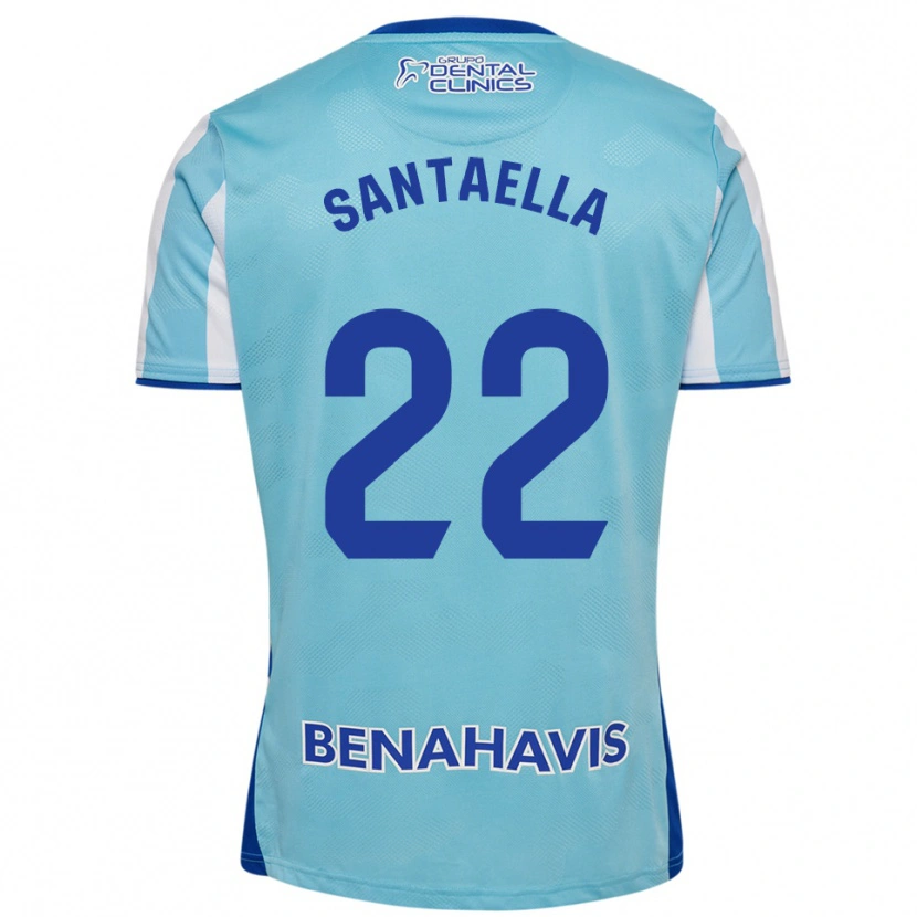 Danxen Hombre Camiseta Miguel Santaella #22 Celeste Blanco 1ª Equipación 2025/26 La Camisa México