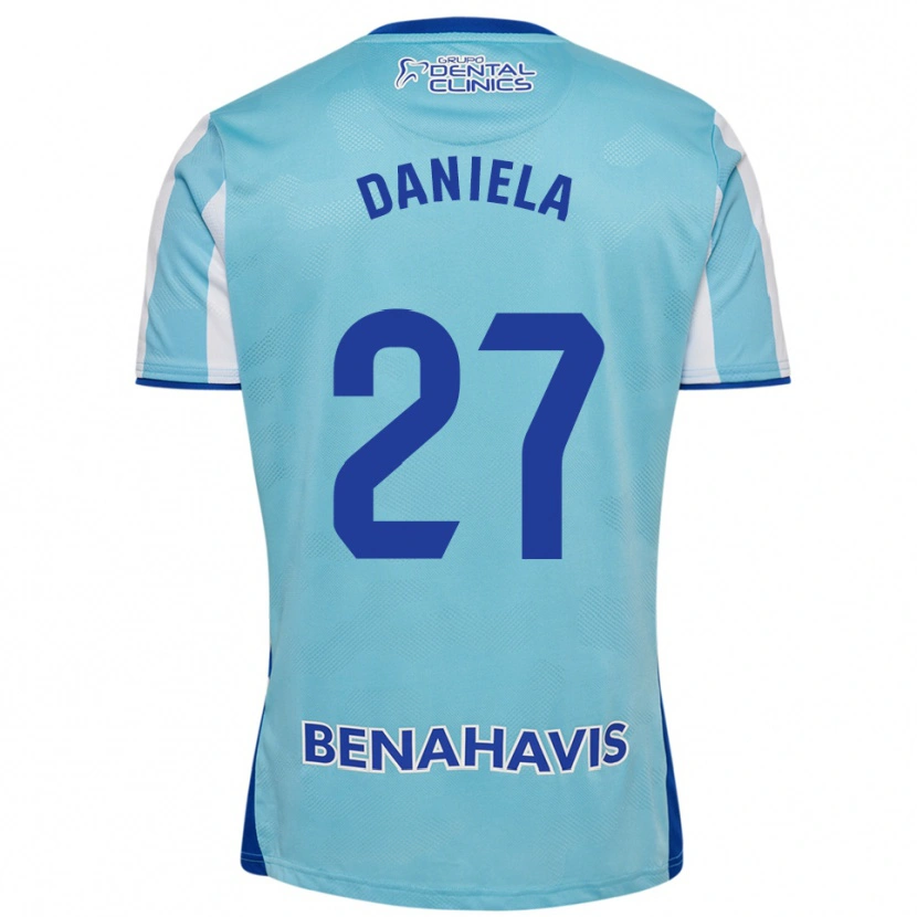 Danxen Hombre Camiseta Daniela Sáenz Parra #27 Celeste Blanco 1ª Equipación 2025/26 La Camisa México