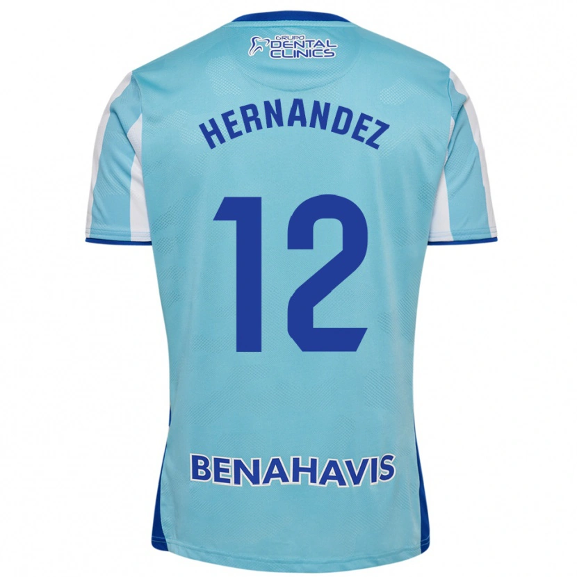 Danxen Hombre Camiseta Juanma Hernández #12 Celeste Blanco 1ª Equipación 2025/26 La Camisa México