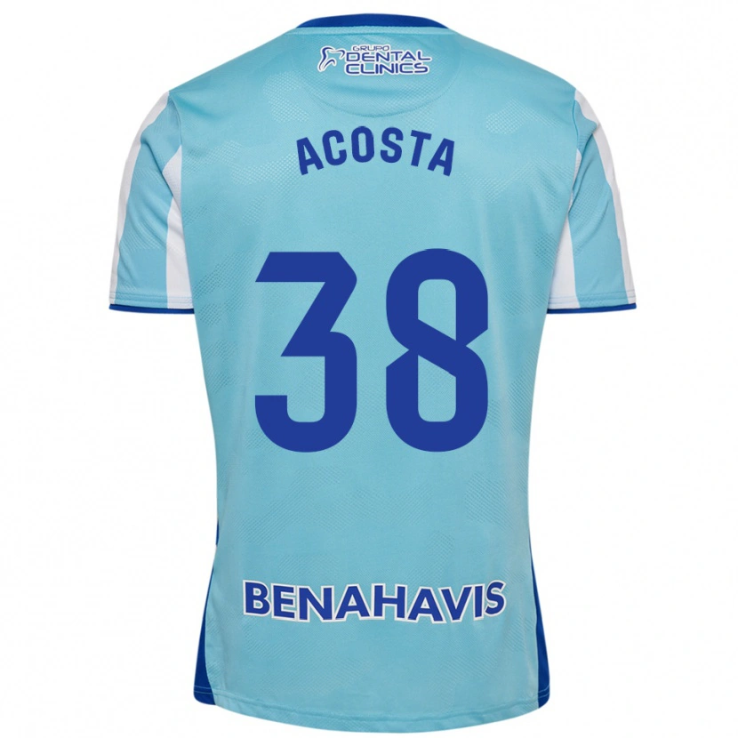 Danxen Hombre Camiseta Judith Acosta #38 Celeste Blanco 1ª Equipación 2025/26 La Camisa México