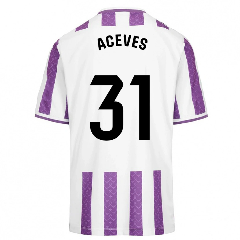Danxen Hombre Camiseta Álvaro Aceves #31 Morado Blanco 1ª Equipación 2025/26 La Camisa México