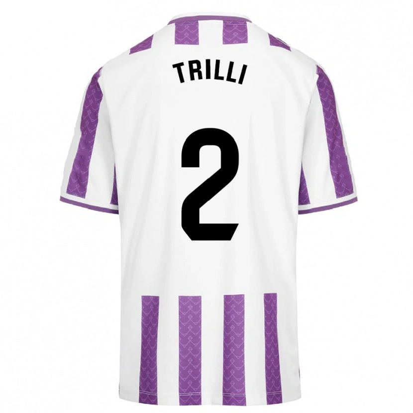 Danxen Hombre Camiseta Trilli #2 Morado Blanco 1ª Equipación 2025/26 La Camisa México