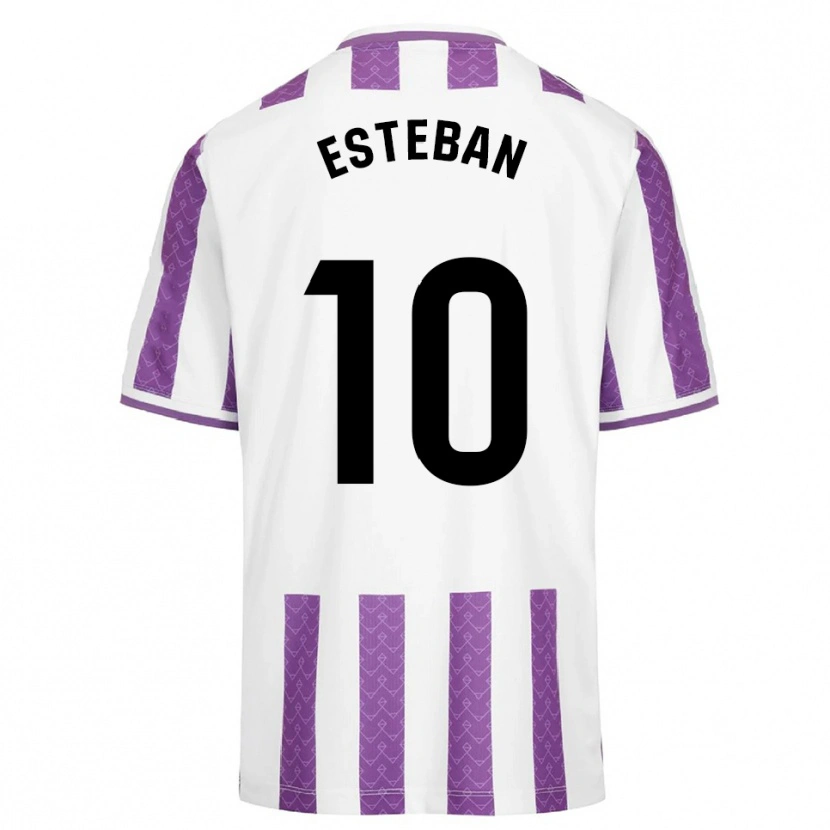 Danxen Hombre Camiseta Sergi Esteban #10 Morado Blanco 1ª Equipación 2025/26 La Camisa México