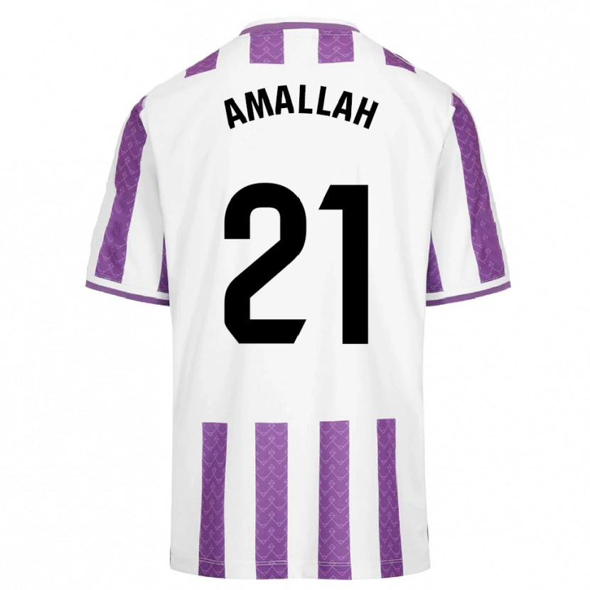 Danxen Hombre Camiseta Selim Amallah #21 Morado Blanco 1ª Equipación 2025/26 La Camisa México