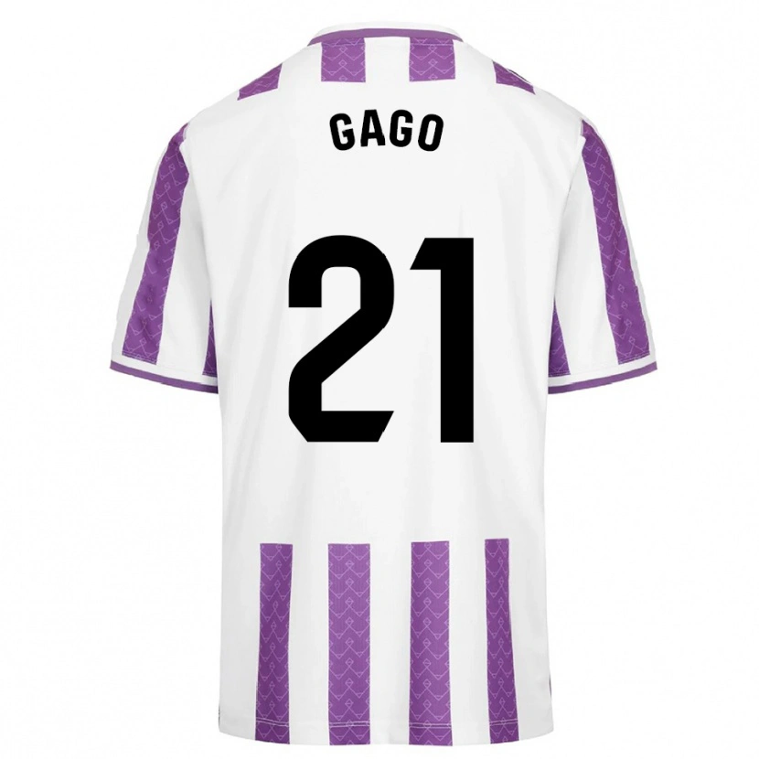 Danxen Hombre Camiseta Lucía Gago Sánchez #21 Morado Blanco 1ª Equipación 2025/26 La Camisa México