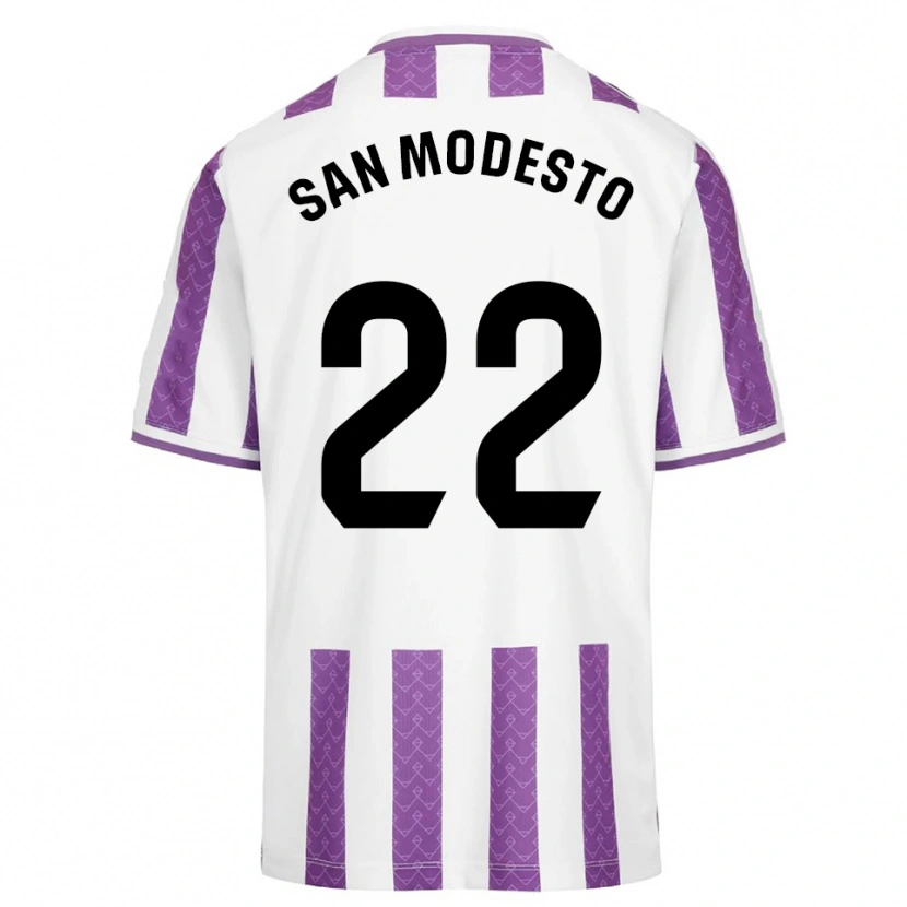 Danxen Hombre Camiseta Hugo San Modesto #22 Morado Blanco 1ª Equipación 2025/26 La Camisa México