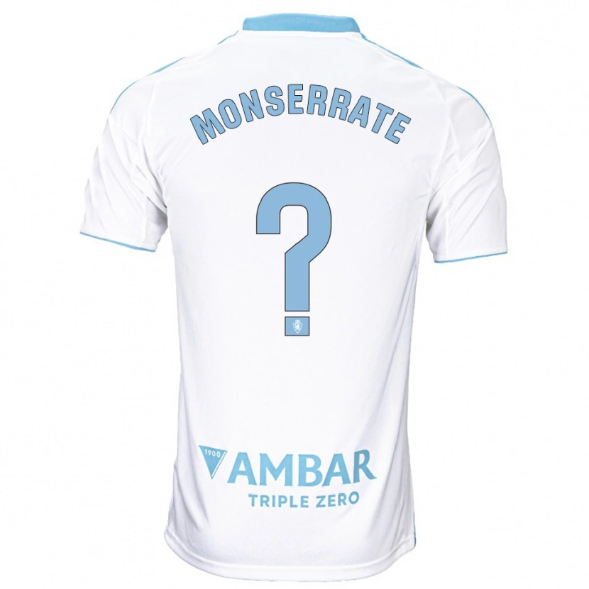 Danxen Hombre Camiseta Jano Monserrate #0 Blanco Celeste 1ª Equipación 2025/26 La Camisa México