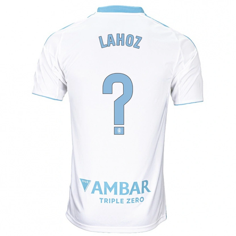Danxen Hombre Camiseta Álvaro Lahoz #0 Blanco Celeste 1ª Equipación 2025/26 La Camisa México