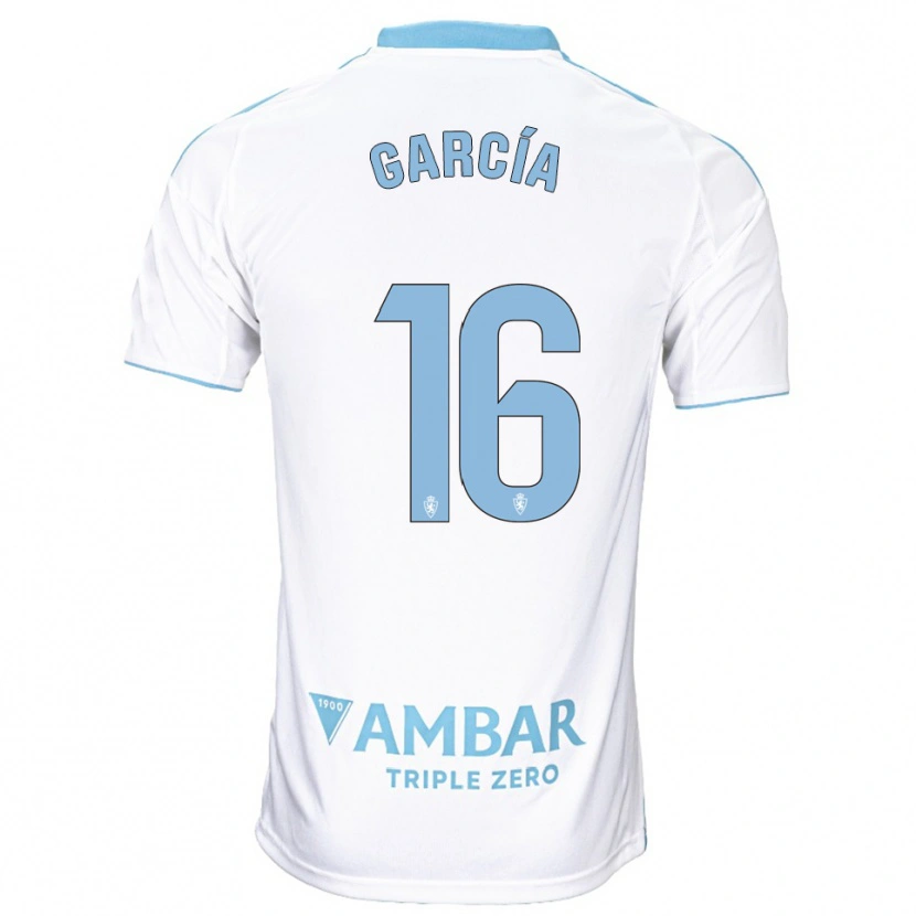 Danxen Hombre Camiseta Iker García #16 Blanco Celeste 1ª Equipación 2025/26 La Camisa México