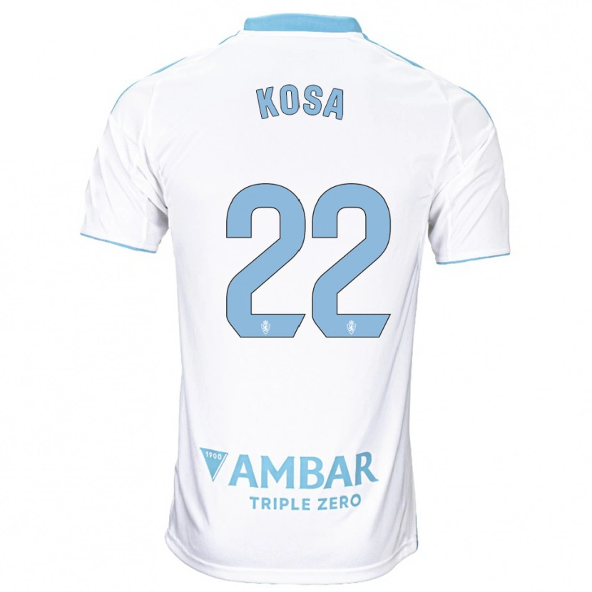 Danxen Hombre Camiseta Sebastian Kosa #22 Blanco Celeste 1ª Equipación 2025/26 La Camisa México