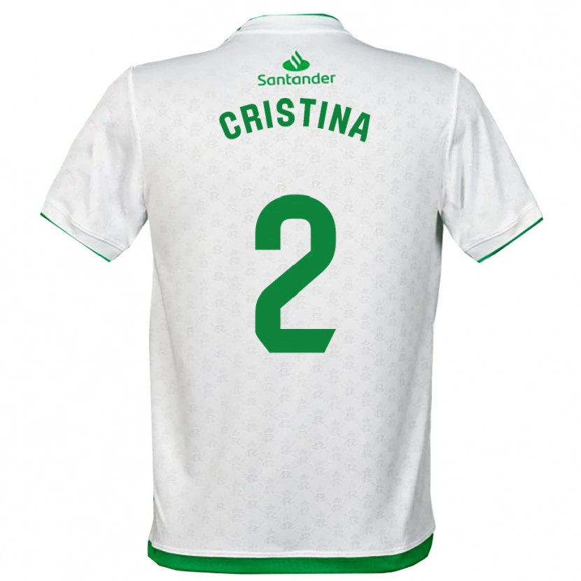 Danxen Hombre Camiseta Cristina Muñoz García #2 Verde Blanco 1ª Equipación 2025/26 La Camisa México