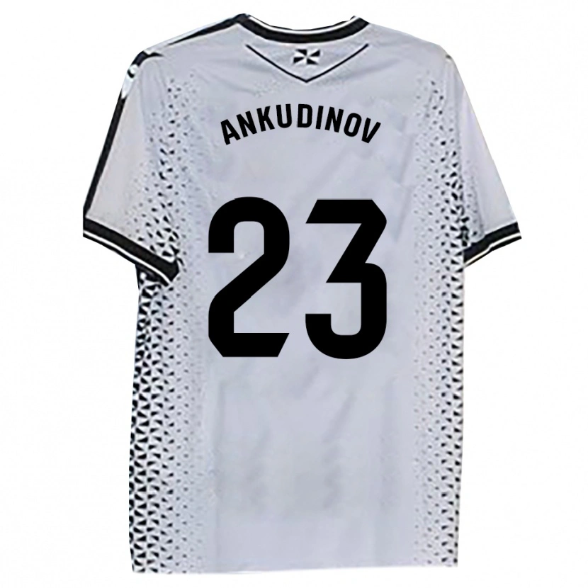Danxen Hombre Camiseta Danil Ankudinov #23 Blanco Negro 1ª Equipación 2025/26 La Camisa México