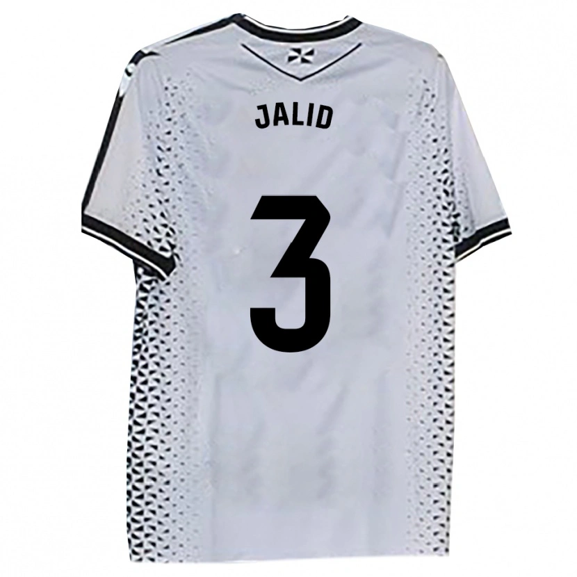 Danxen Hombre Camiseta Jalid #3 Blanco Negro 1ª Equipación 2025/26 La Camisa México