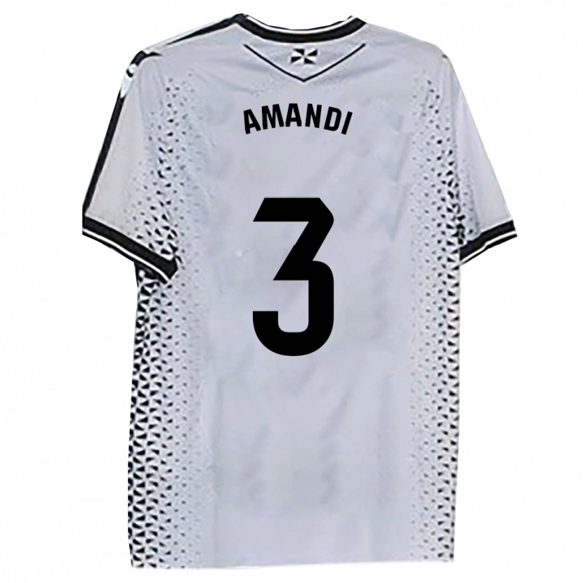 Danxen Hombre Camiseta Iván Tomás #3 Blanco Negro 1ª Equipación 2025/26 La Camisa México