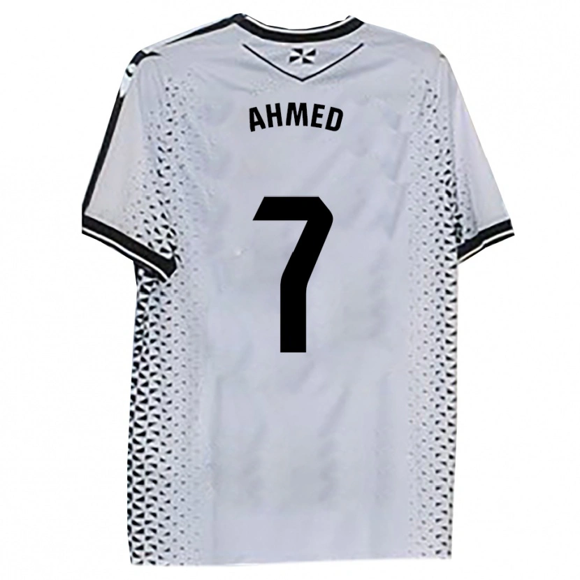 Danxen Hombre Camiseta Aisar Ahmed #7 Blanco Negro 1ª Equipación 2025/26 La Camisa México