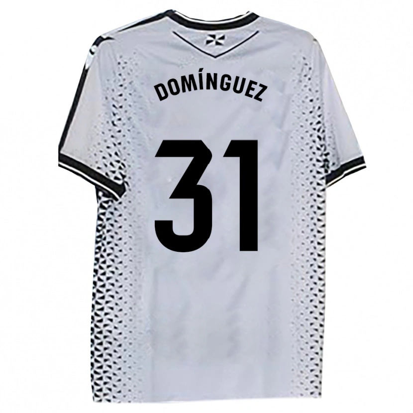 Danxen Hombre Camiseta Curro Domínguez #31 Blanco Negro 1ª Equipación 2025/26 La Camisa México