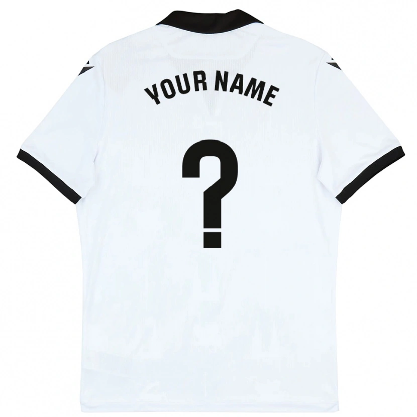 Danxen Hombre Camiseta Su Nombre #0 Blanco Negro 1ª Equipación 2025/26 La Camisa México