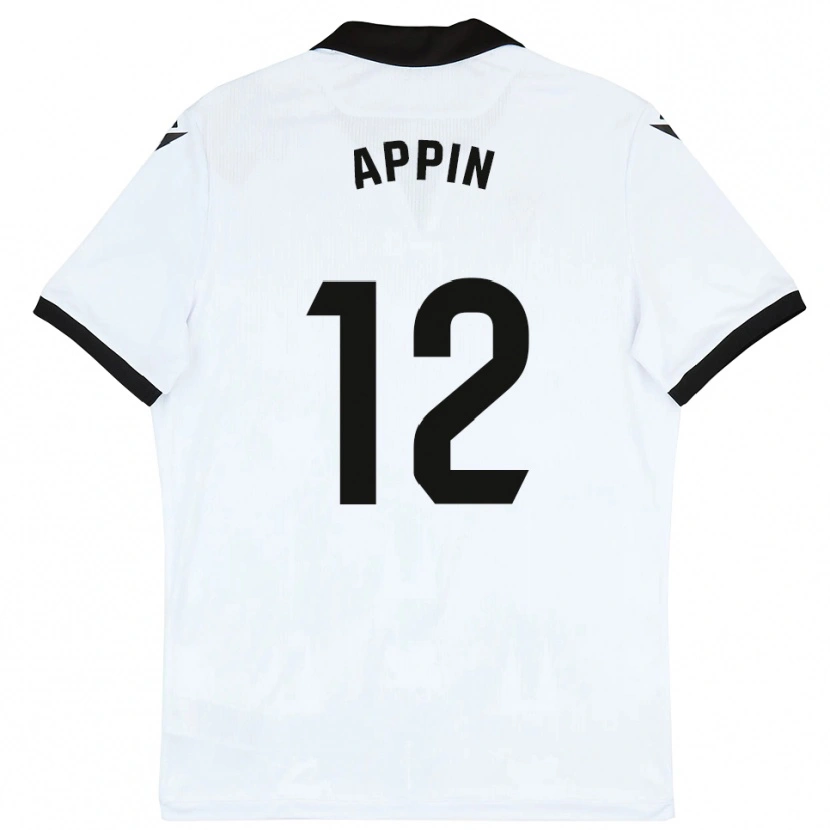 Danxen Hombre Camiseta Kévin Appin #12 Blanco Negro 1ª Equipación 2025/26 La Camisa México