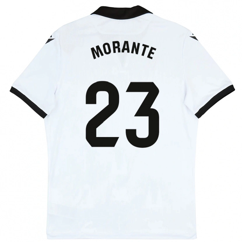 Danxen Hombre Camiseta Iván Morante #23 Blanco Negro 1ª Equipación 2025/26 La Camisa México