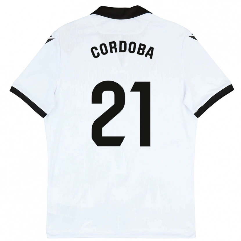 Danxen Hombre Camiseta Iñigo Córdoba #21 Blanco Negro 1ª Equipación 2025/26 La Camisa México