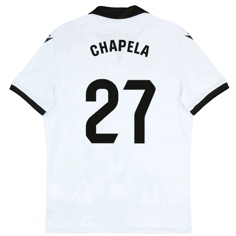 Danxen Hombre Camiseta Iván Chapela #27 Blanco Negro 1ª Equipación 2025/26 La Camisa México