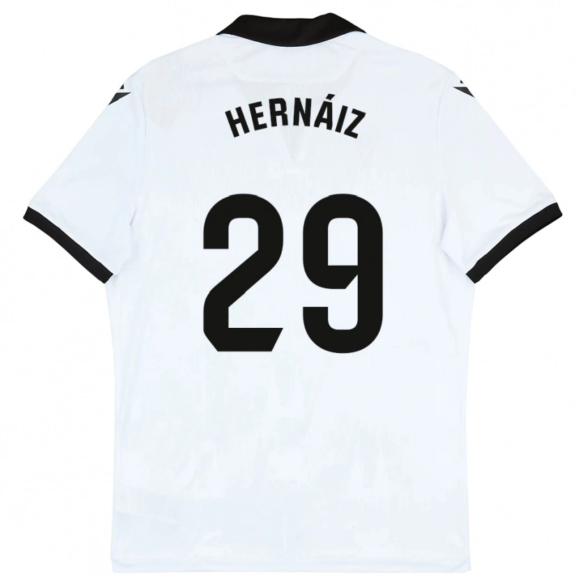 Danxen Hombre Camiseta David Hernáiz #29 Blanco Negro 1ª Equipación 2025/26 La Camisa México