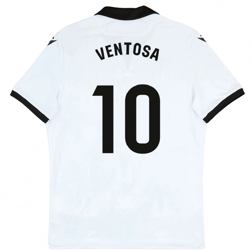 Danxen Hombre Camiseta Ethan Ventosa #10 Blanco Negro 1ª Equipación 2025/26 La Camisa México