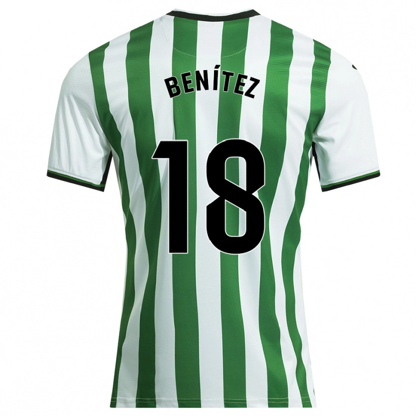 Danxen Hombre Camiseta Paco Benítez #18 Blanco Verde 1ª Equipación 2025/26 La Camisa México