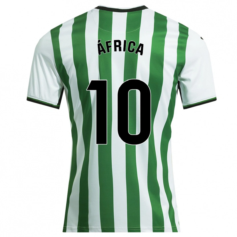 Danxen Hombre Camiseta África Roldán Ramirez #10 Blanco Verde 1ª Equipación 2025/26 La Camisa México