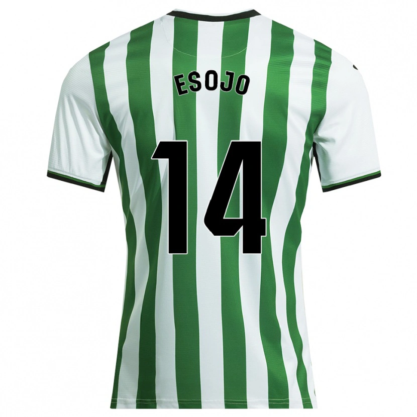 Danxen Hombre Camiseta Marta Esojo Serrano #14 Blanco Verde 1ª Equipación 2025/26 La Camisa México