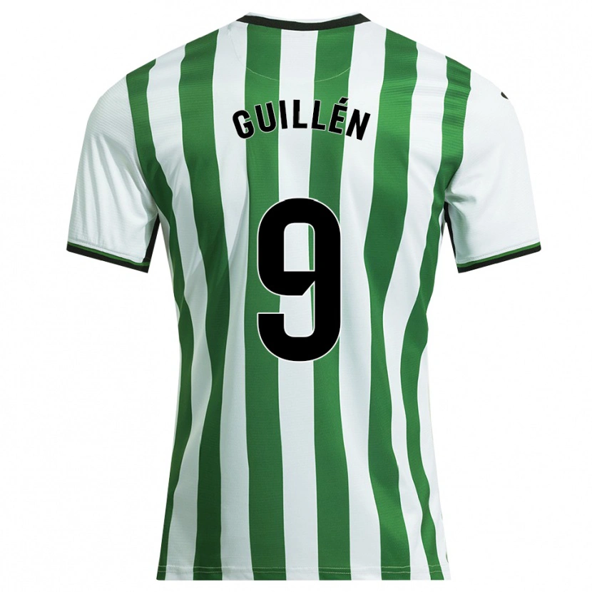 Danxen Hombre Camiseta Lorena Guillén Vallejo #9 Blanco Verde 1ª Equipación 2025/26 La Camisa México