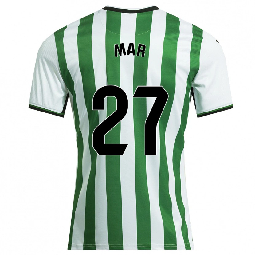 Danxen Hombre Camiseta Mar Gómez Orzaez #27 Blanco Verde 1ª Equipación 2025/26 La Camisa México