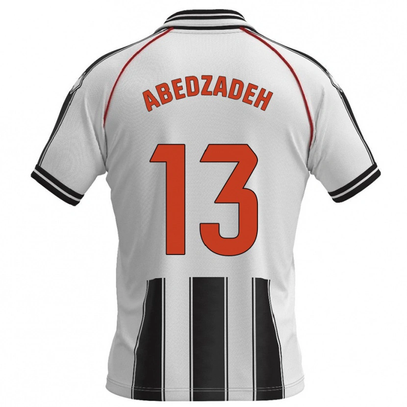 Danxen Hombre Camiseta Amir Abedzadeh #13 Blanco Negro 1ª Equipación 2025/26 La Camisa México