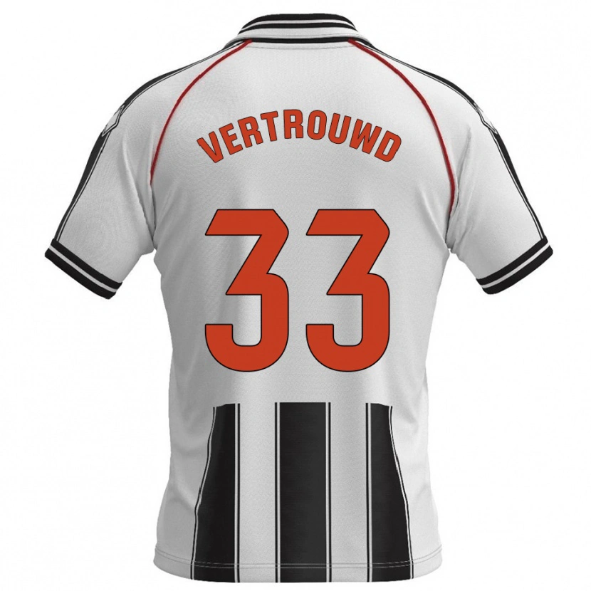 Danxen Hombre Camiseta Jozhua Vertrouwd #33 Blanco Negro 1ª Equipación 2025/26 La Camisa México