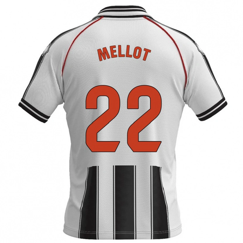 Danxen Hombre Camiseta Jérémy Mellot #22 Blanco Negro 1ª Equipación 2025/26 La Camisa México